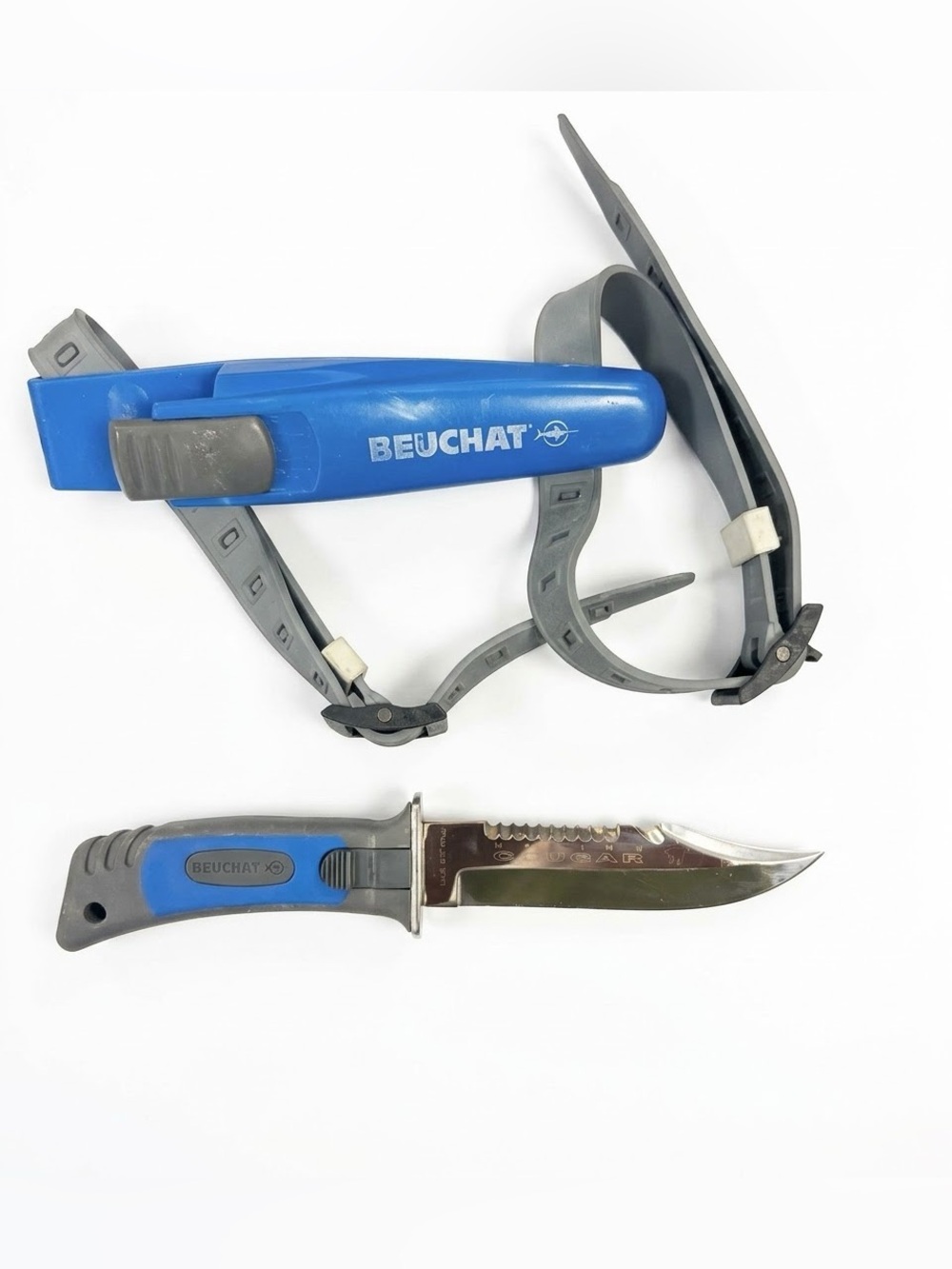 Beuchat Scuba Diving Knife and Sheath
